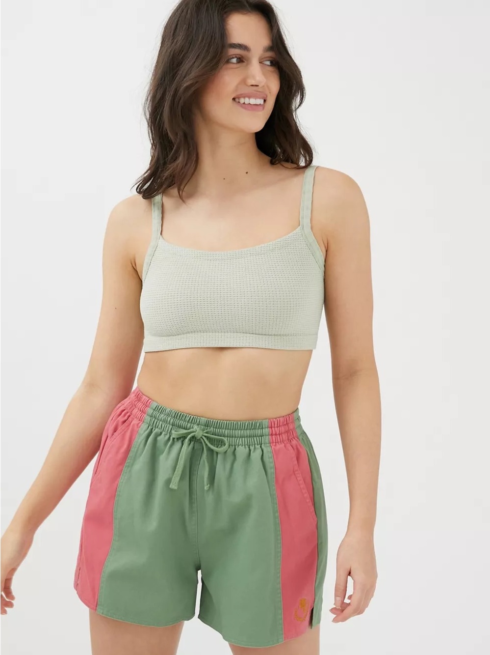 BDG Urban Outfitters Elise Colorblock Denim Pull-On Short Size M